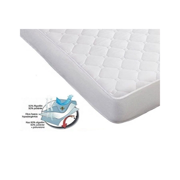 CUBRECOLCHON ACOLCHADO IMPERMEABLE Y TRANSPIRABLE - Imagen 1